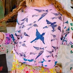 Magnolia Pearl Richi Bird Long Sleeve Tee